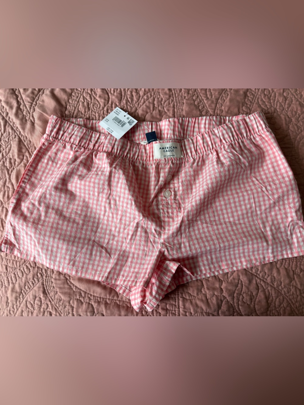 American Eagle Outfitters Pink Gingham Women's Shorts